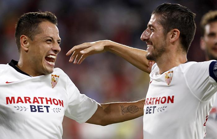 Javier 'El Chicharito' Hernández marcó el unico gol del partido. Foto: EFE