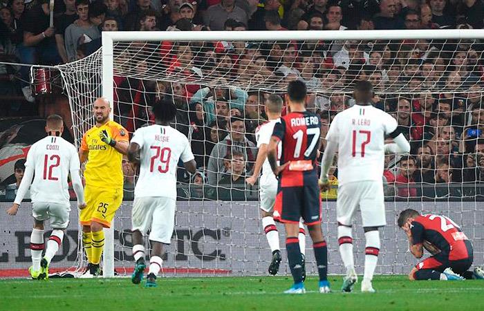 El Milán venció de manera agónica en la Serie A. Foto: EFE
