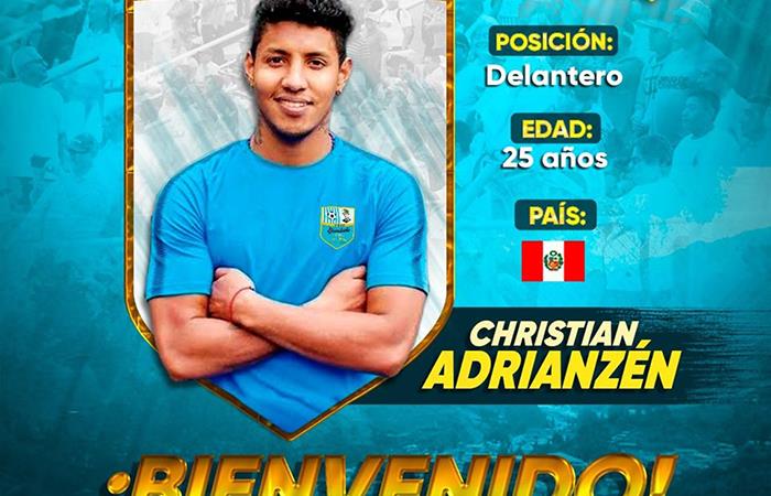 Christian Adrianzén llega procedente de Unión Comercio. Foto: Facebook