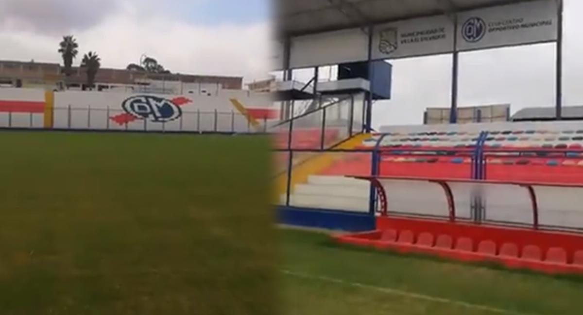 El Estadio Iván Elías Moreno dejó de tener césped sintético. Foto: Captura Twitter - @oscarpaz200