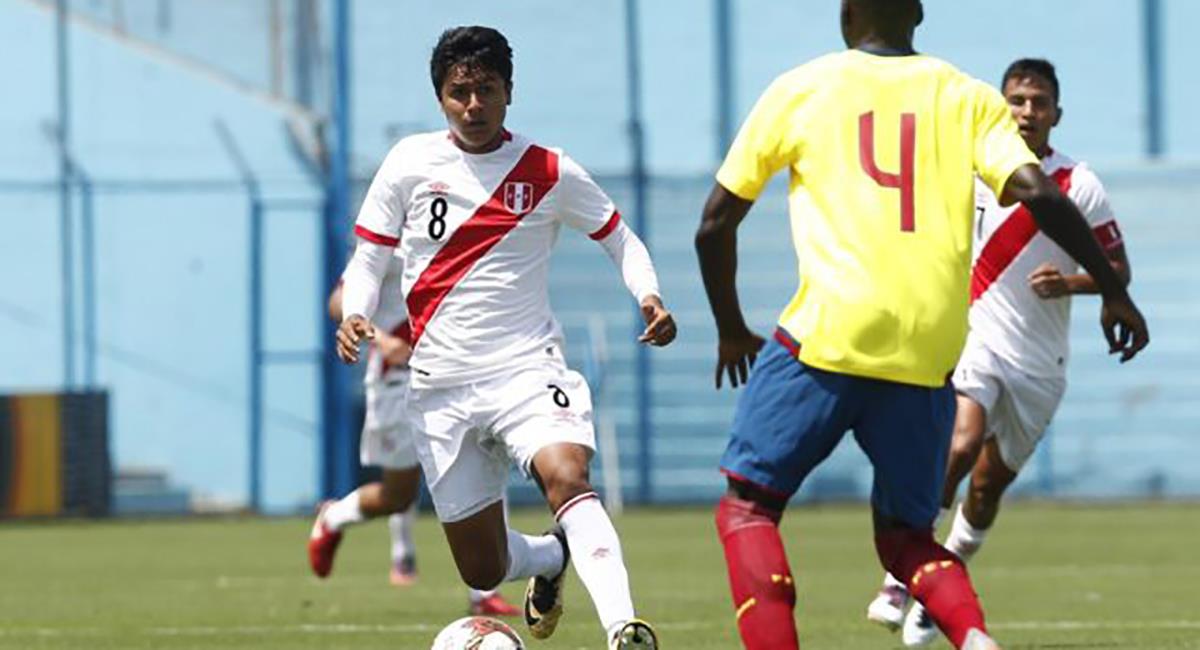 Jairo Concha jugando por la Selección Peruana Sub 20. Foto: FPF