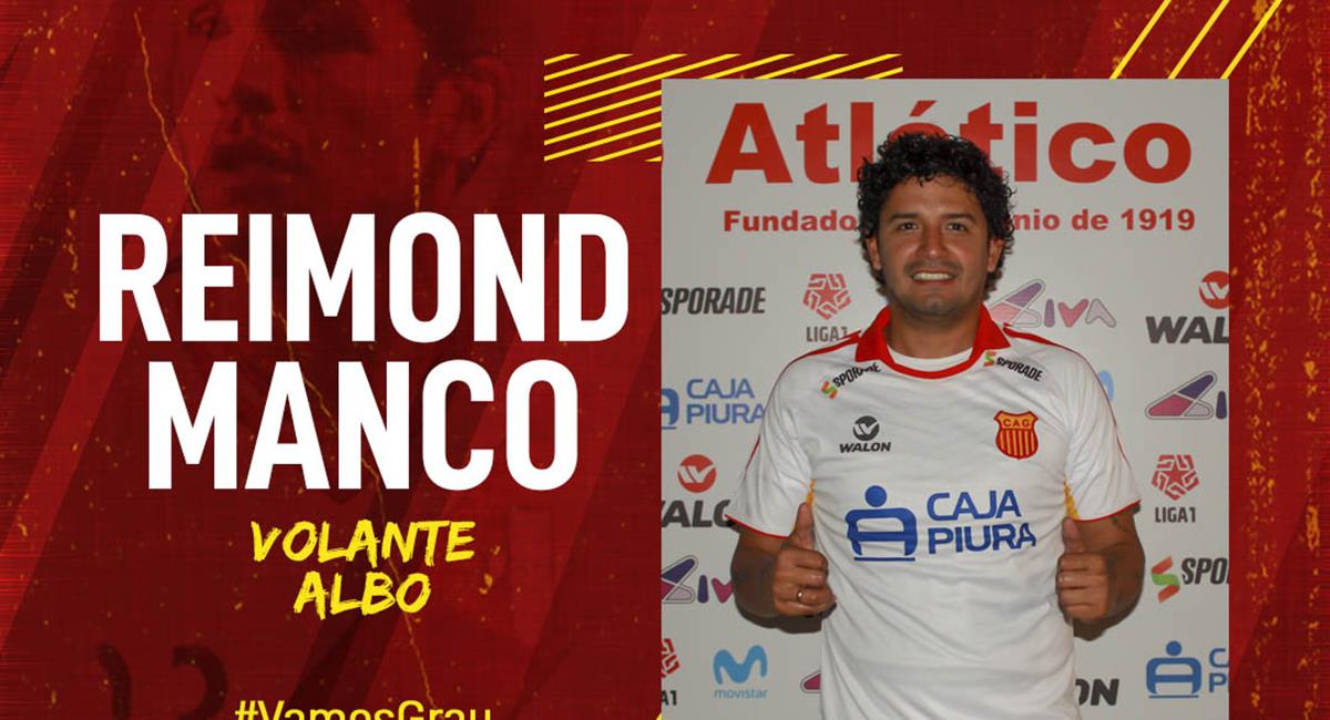 Reimond Manco jugará esta temporada por el cuadro de Piura. Foto: Twitter Club Atlético Grau