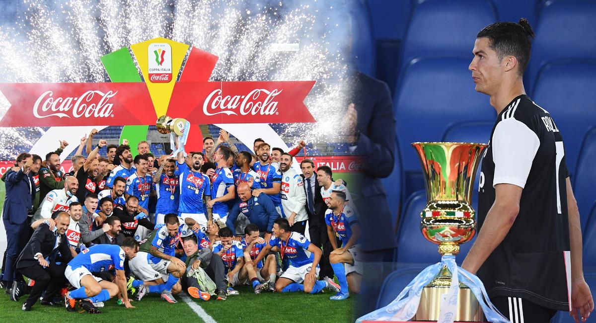 Nápoli celebró por todo lo alto el título de la Copa de Italia. Foto: EFE