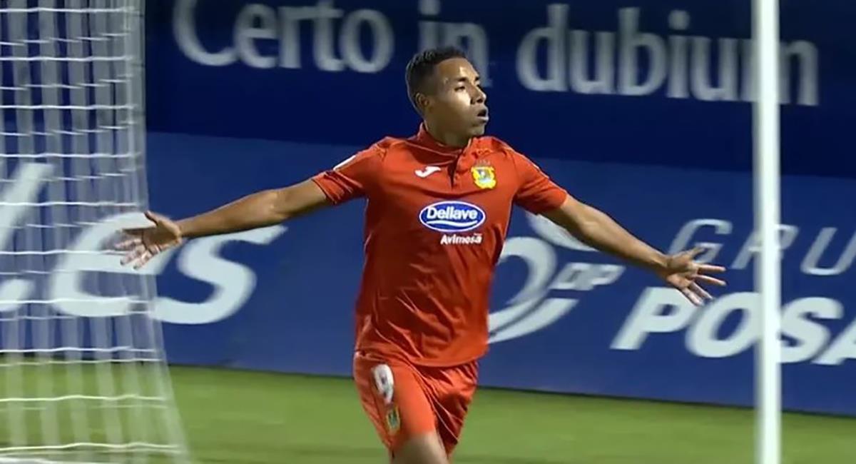 Jeisson Martínez anotó el primer gol de Fuenlabrada. Foto: Captura Youtube