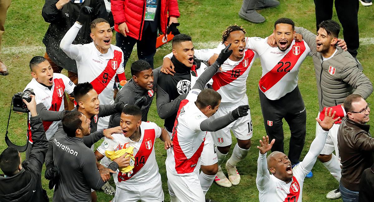 Selección Peruana tras clasificar a la final de la Copa América 2019. Foto: EFE