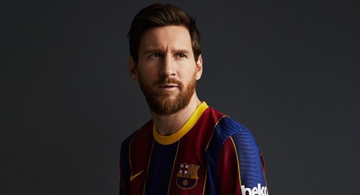 Lionel Messi viste la camiseta 'azulgrana'. Foto: Twitter Barcelona
