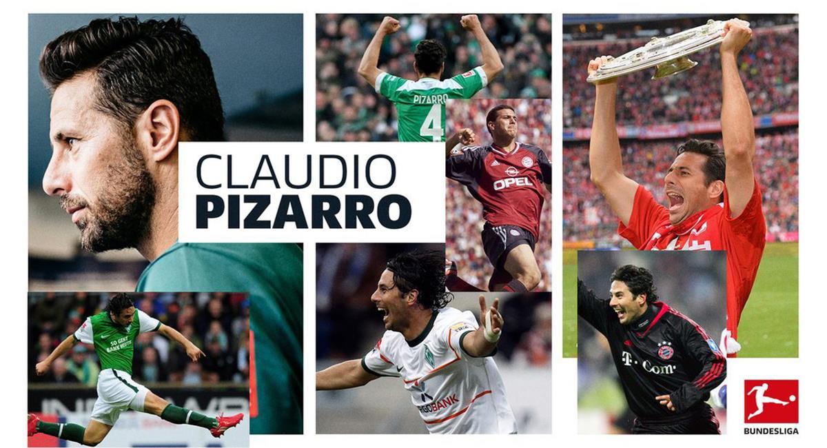 Bundesliga resaltó carrera de Claudio Pizarro. Foto: Bundesliga