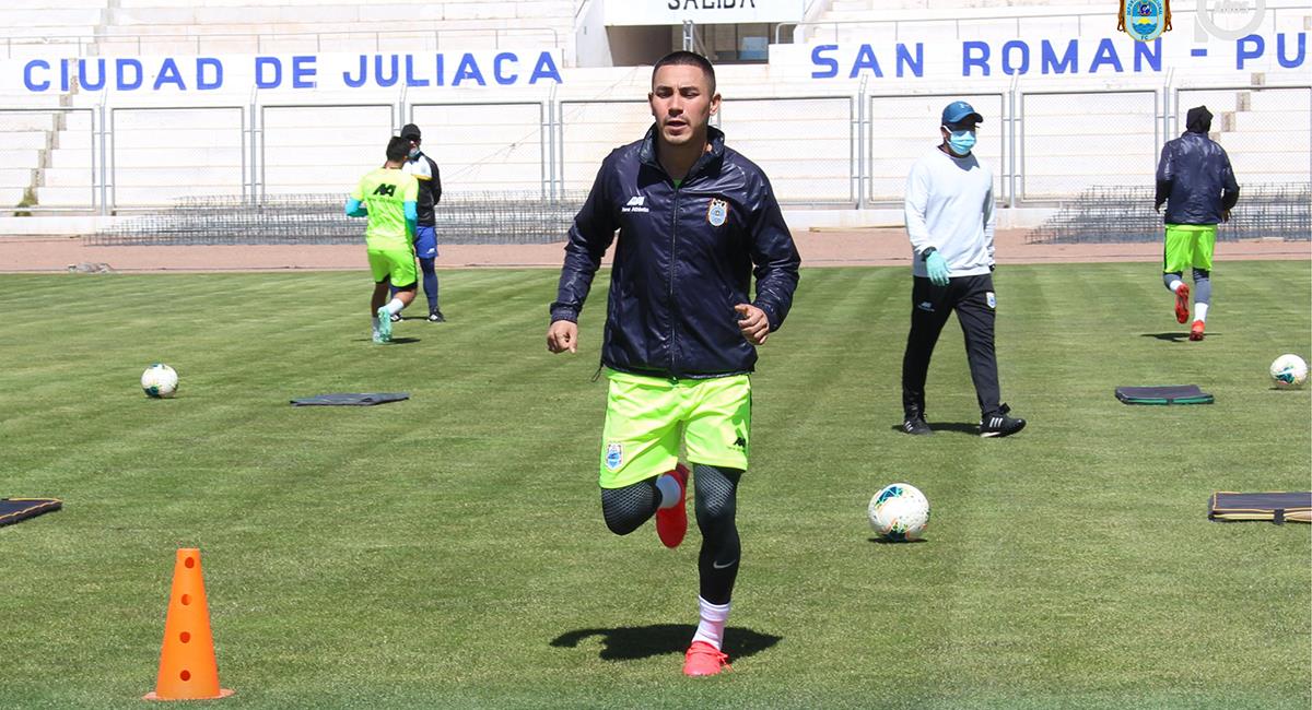 Jean Deza cumplió primer día de entrenamiento en Juliaca. Foto: Club Deportivo Binacional