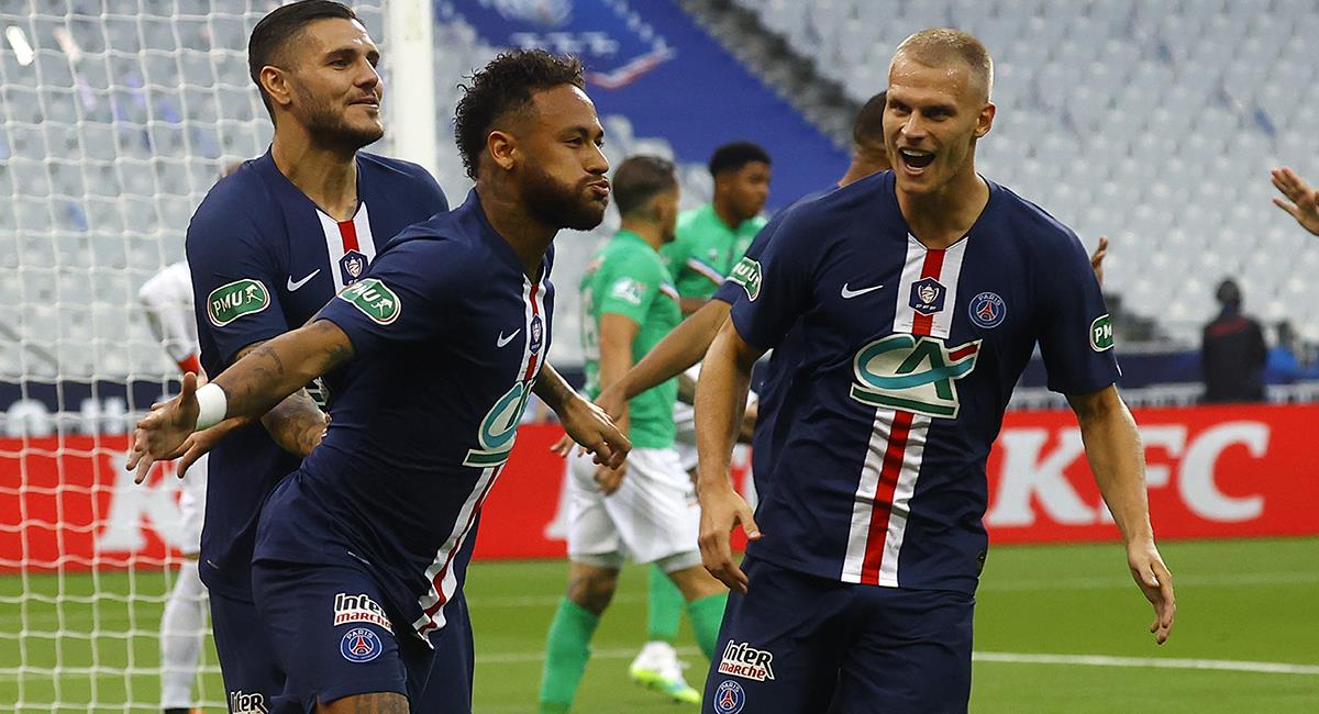 PSG venció 1-0 al Saint Etienne con gol de Neymar. Foto: EFE