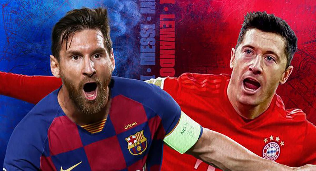 Messi y Lewandowski, solo uno seguirá en competencia. Foto: Twitter Barcelona FC