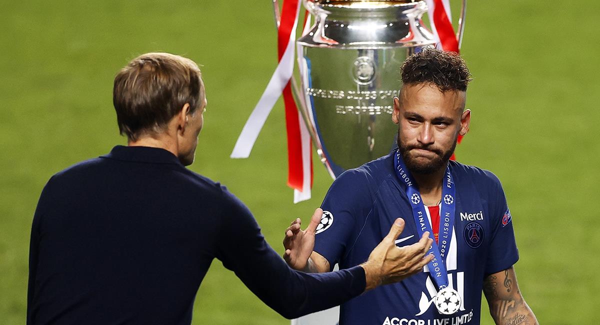 Neymar y el llanto tras perder la final. Foto: EFE