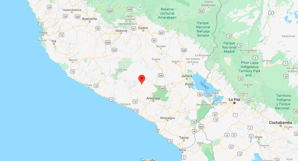 Nuevo sismo en Cayllona genera alarma en población de Huambo. Foto: Google Maps