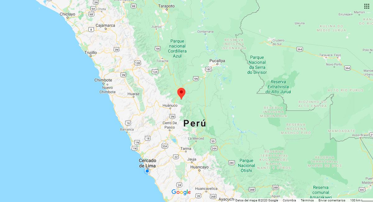 Leve temblor en el centro del Perú. Foto: Google Maps