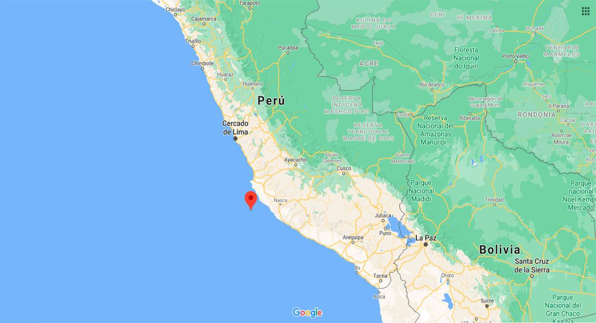 Temblor de intensidad moderada sacudió Nazca este miércoles 02 de septiembre. Foto: Google Maps.
