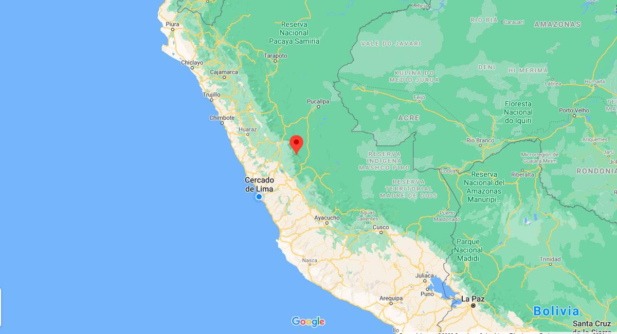 Temblor sacudió Huancabamba este viernes 04 de septiembre. Foto: Google Maps.