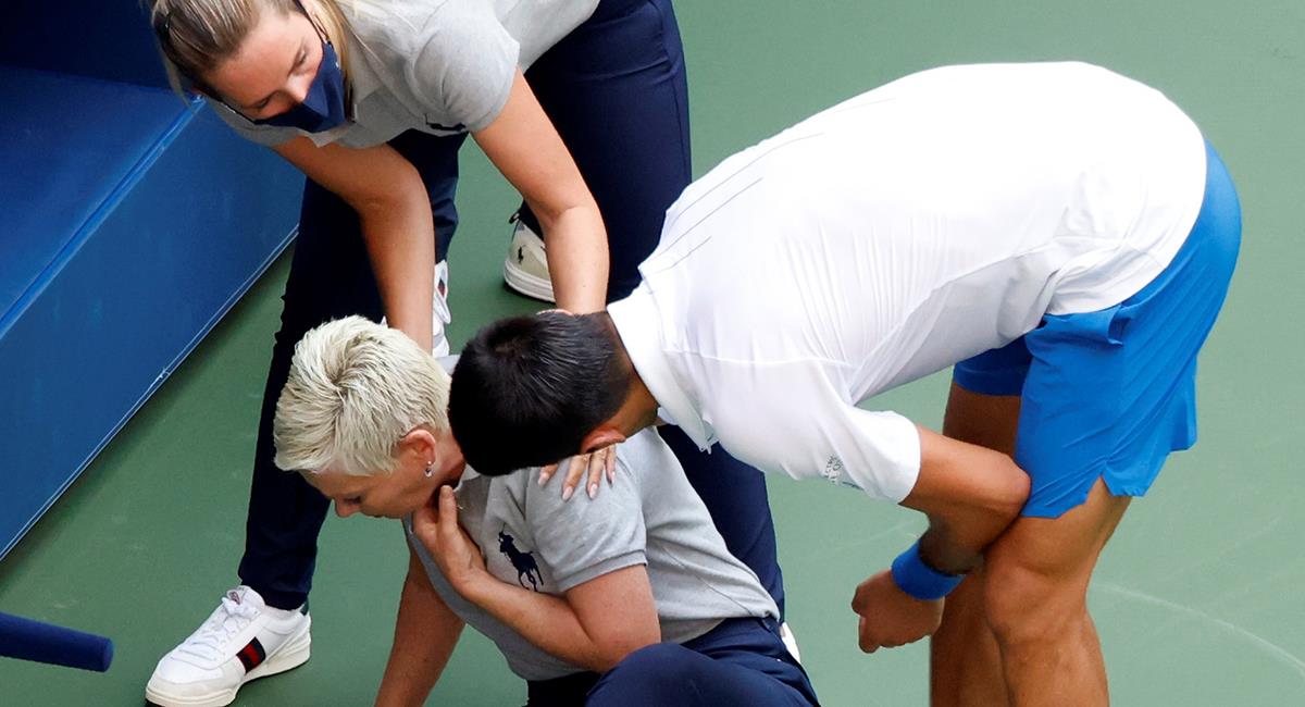 Novak Djokovic le dice adiós al US Open 2020. Foto: EFE