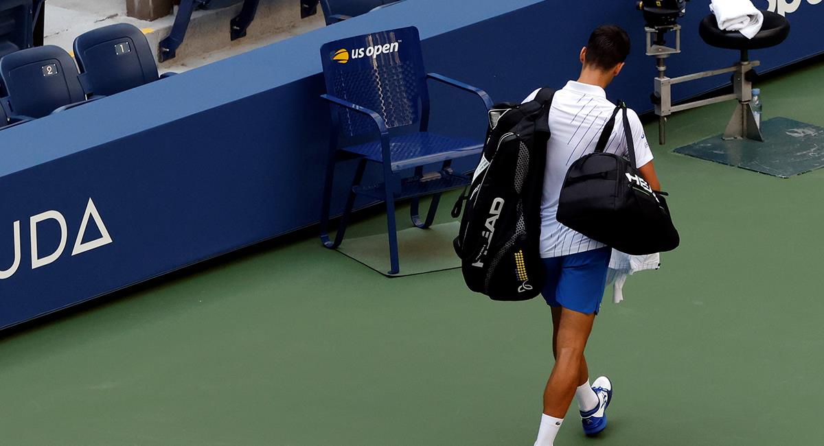 Novak Djokovic fue descalificado del US Open. Foto: EFE