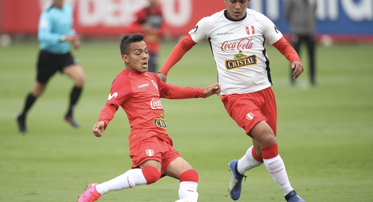 Sandro Rengifo entrenó por primera vez con la Selección Peruana. Foto: Twitter @SeleccionPeru