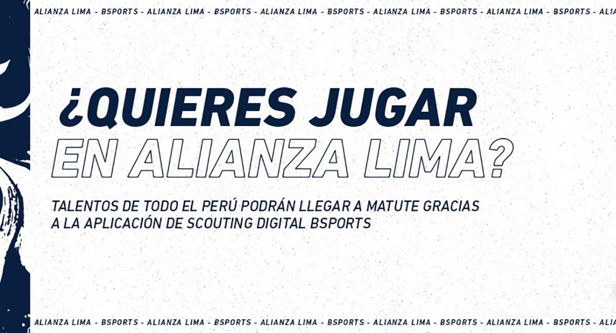 Alianza Lima y la app para ser parte del plantel. Foto: Prensa Alianza Lima