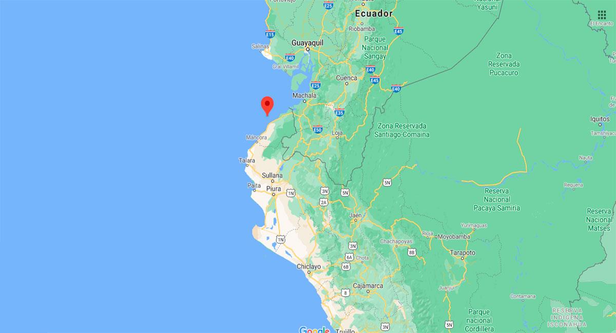 Temblor sacudió Zorritos este martes 15 de septiembre. Foto: Google Maps