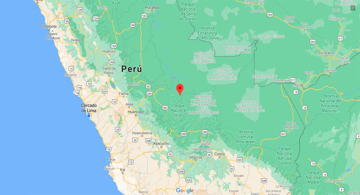 Leve temblor sacudió Atalaya, en Ucayali, este jueves 17 de septiembre. Foto: Google Maps
