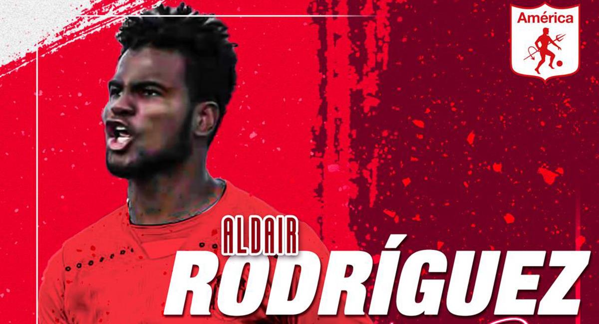 Aldair Rodríguez es nuevo jugador del América de Cali. Foto: Twitter @AmericadeCali
