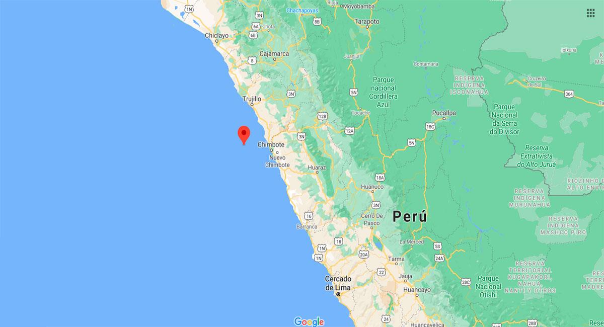 Temblor sacudió Chimbote este jueves 17 de septiembre. Foto: Google Maps