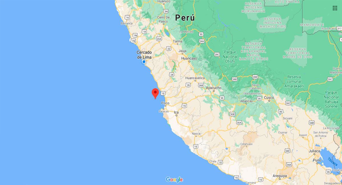 Temblor sacudió Tambo de Mora este domingo 20 de septiembre. Foto: Google Maps