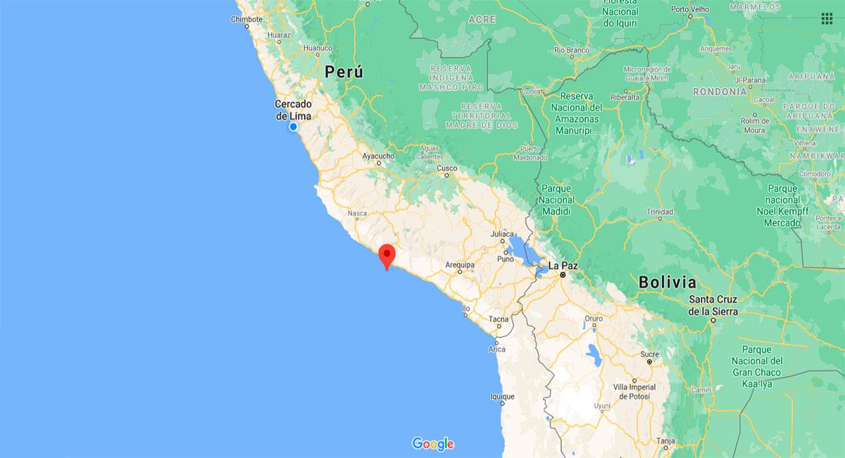 Temblor sacudió Atico este miércoles 23 de septiembre. Foto: Google Maps