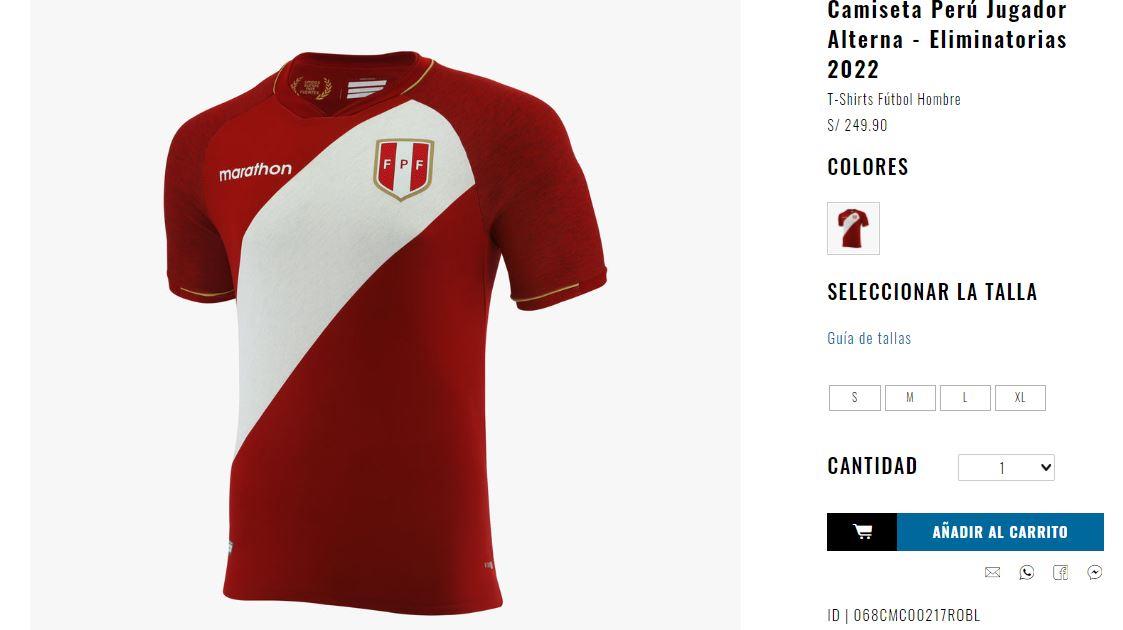 última camiseta de la selección peruana