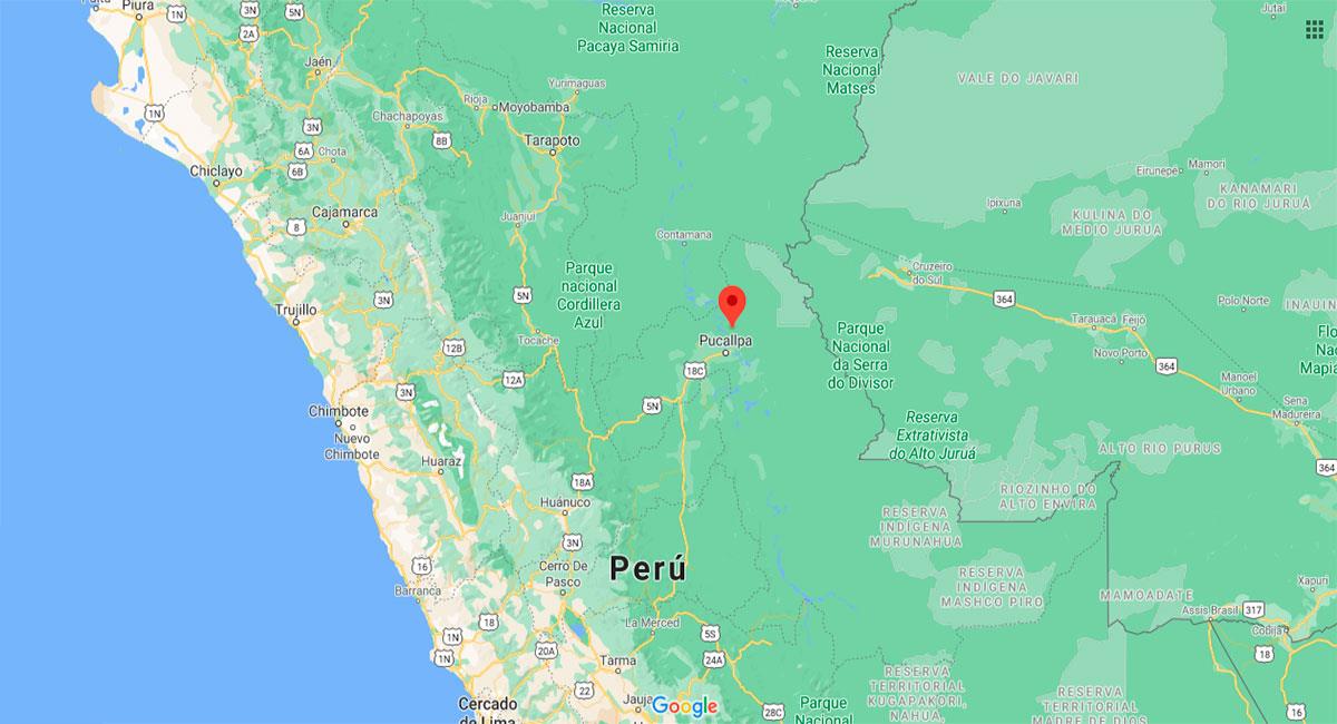 Temblor sacudió Pucallpa este lunes 05 de octubre. Foto: Google Maps