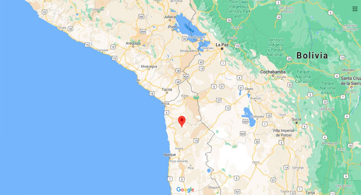 Temblor sacudió Tacna este miércoles 07 de octubre. Foto: Google Maps