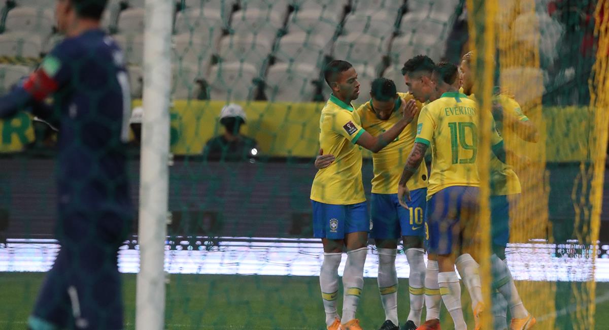 Brasil no tuvo piedad y logró un 5-0 ante Bolivia. Foto: EFE