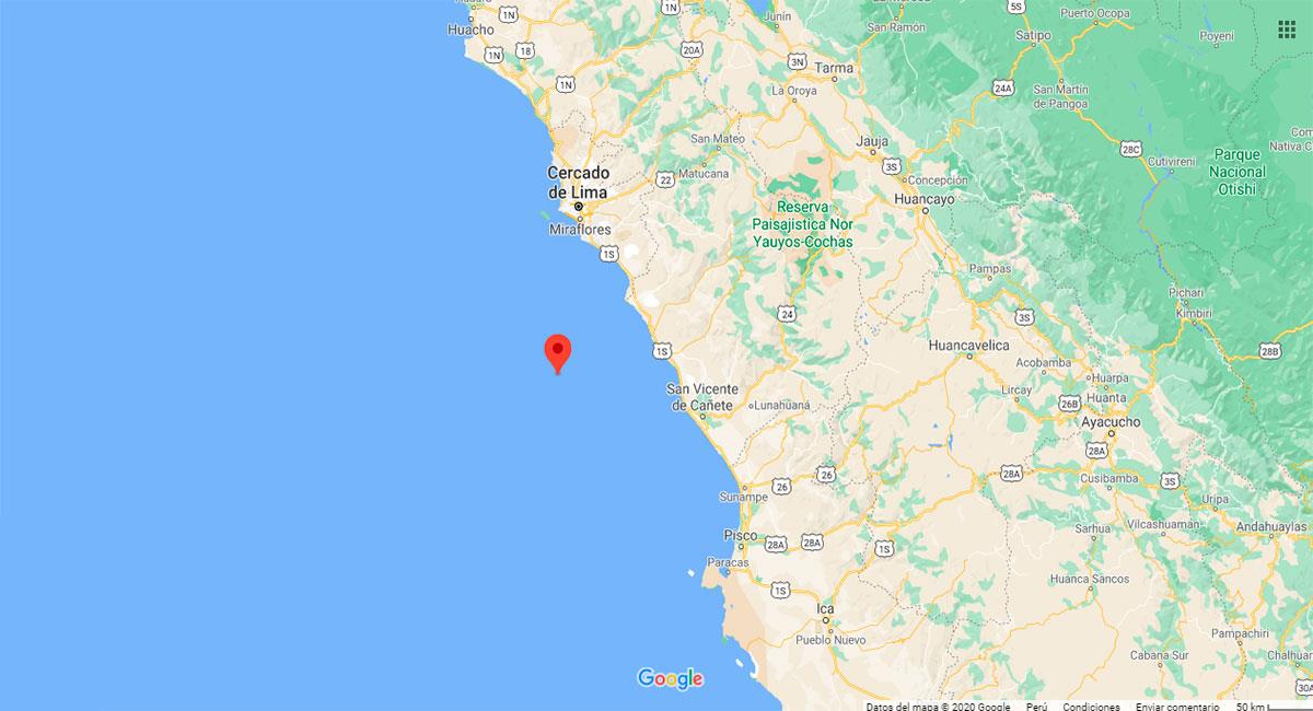 Temblor sacudió Chilca este viernes 09 de octubre. Foto: Google Maps