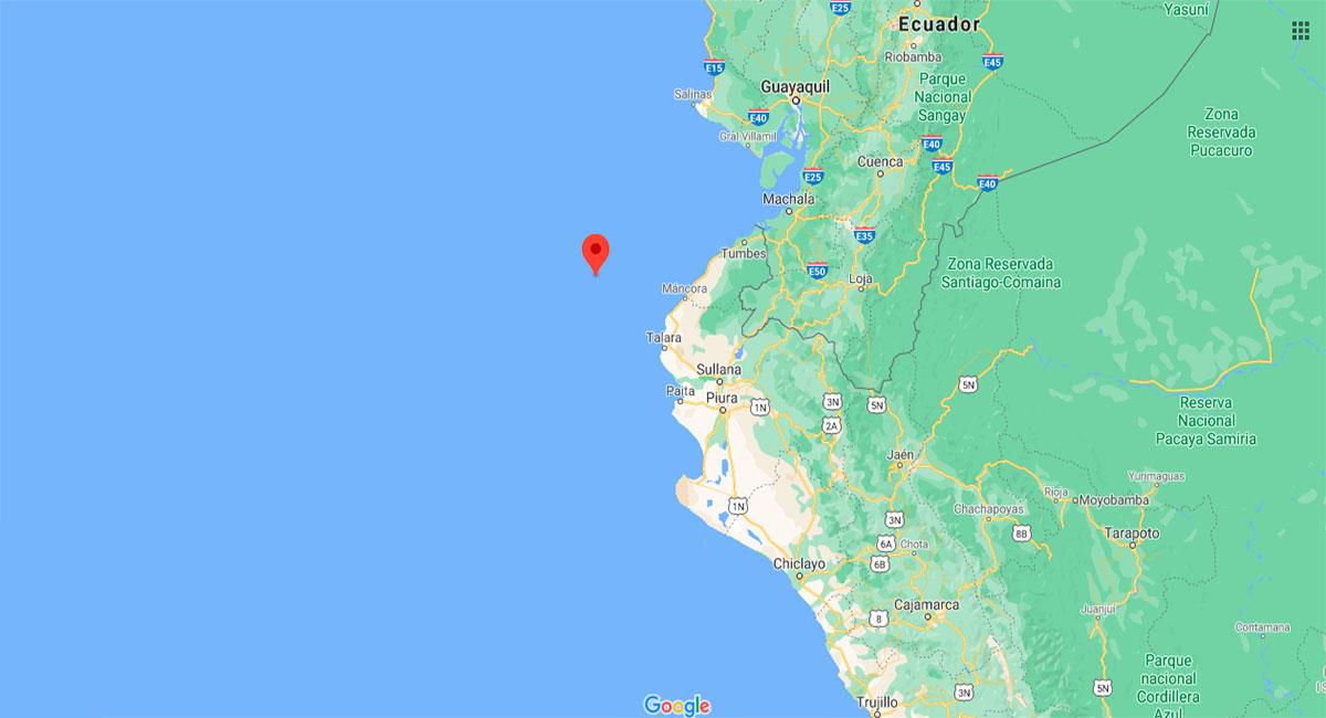 Temblor sacudió Máncora este domingo 18 de octubre. Foto: Google Maps
