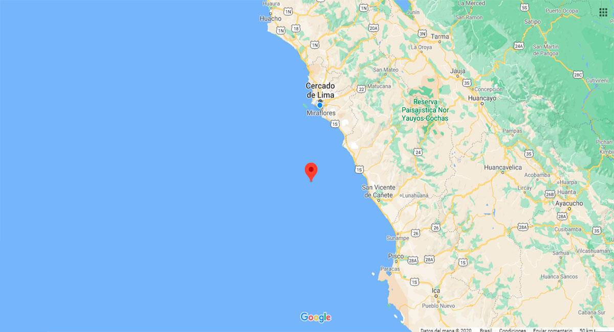 Temblor sacudió Chilca este martes 20 de octubre. Foto: Google Maps