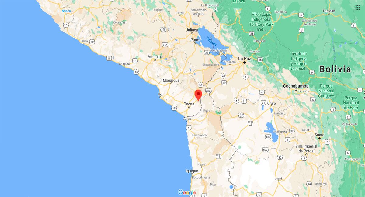 Temblor sacudió Tacna este jueves 29 de octubre. Foto: Google Maps