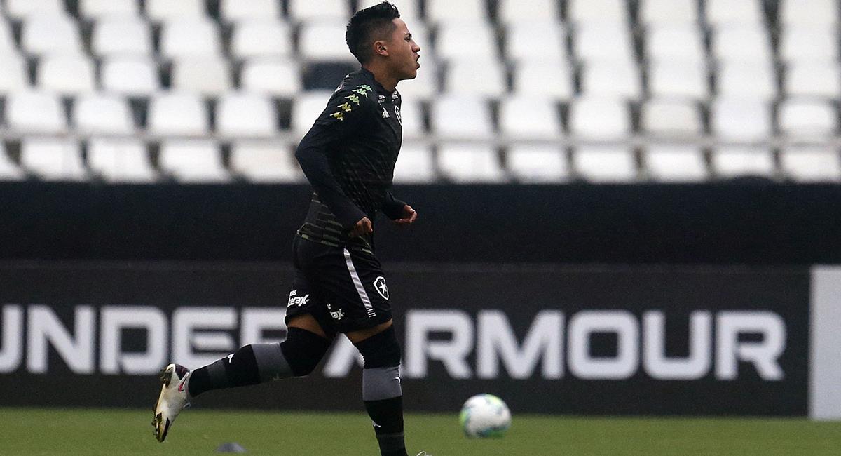 Alexander Lecaros salió en camilla a los 48 minutos. Foto: Twitter @Botafogo