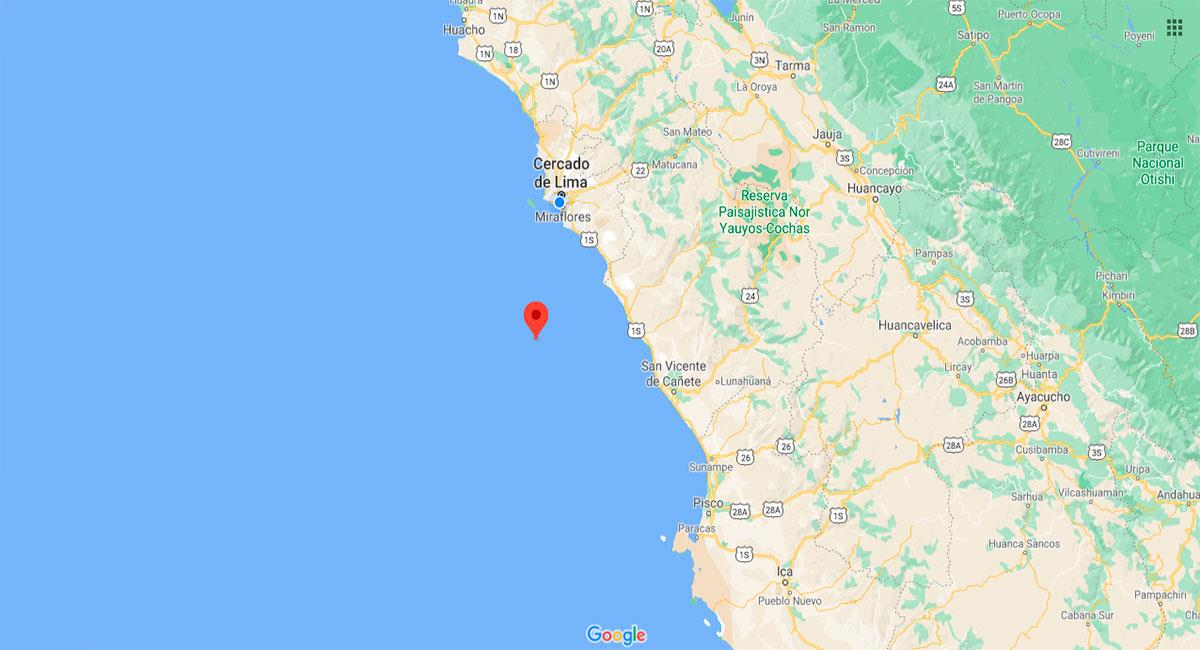 Temblor sacudió Lima este lunes 02 de noviembre por la noche. Foto: Google Maps