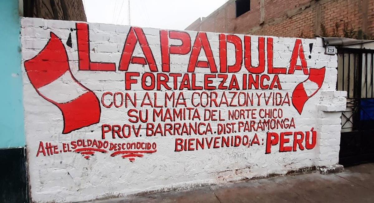 Hincha de Barranca dedicó mural a Gianluca Lapadula. Foto: Twitter Difusión