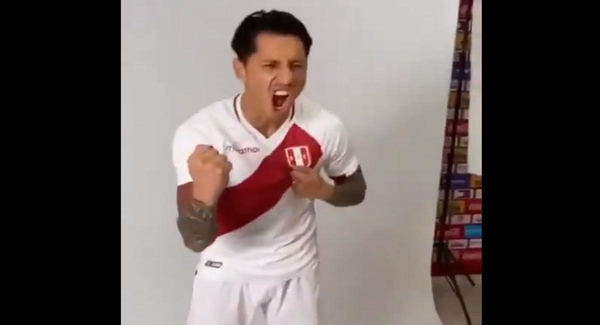 Gianluca Lapadula y su grito de gol con Perú. Foto: Twitter Captura Twitter