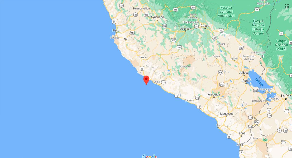 Temblor sacudió Yauca este jueves 12 de noviembre. Foto: Google Maps