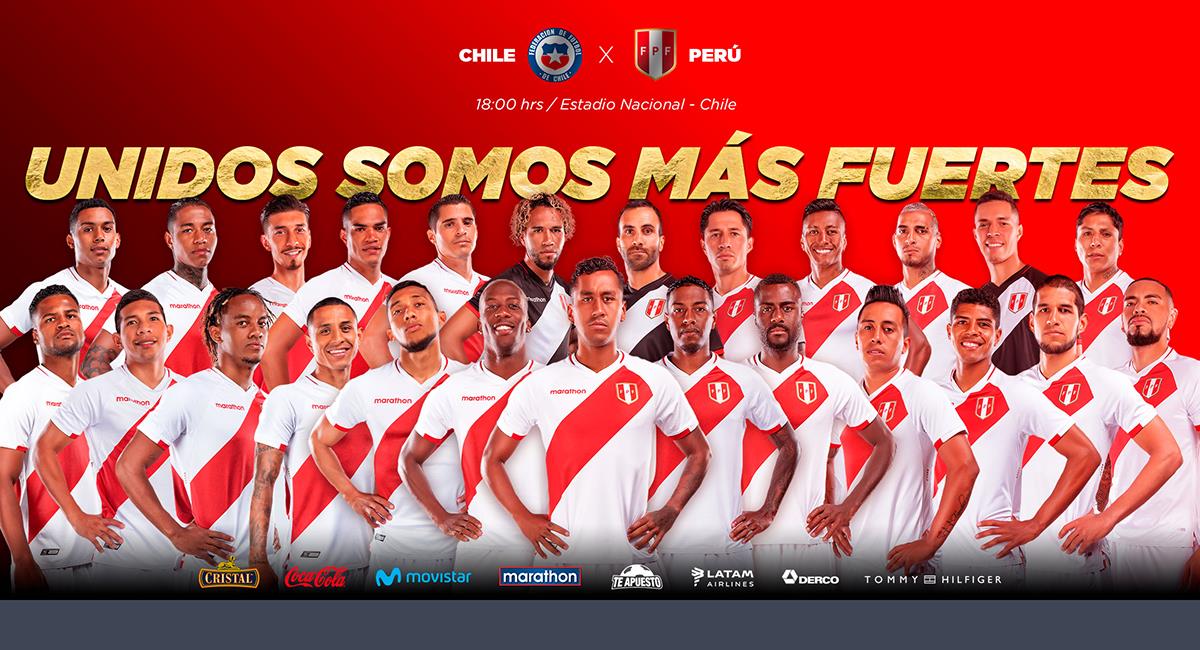 Selección Peruana y la postal previo al duelo ante Chile. Foto: Twitter Selección Peruana
