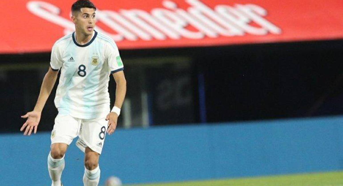Argentina no podrá contar con Exequiel Palacios para duelo con Perú. Foto: Twitter @afa