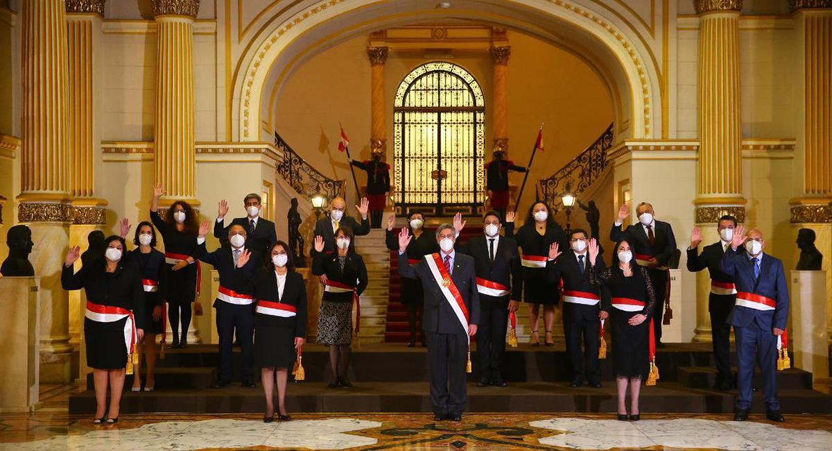 Gabinete de Ministros en el gobierno de Francisco Sagasti. Foto: Twitter @Minsa_Peru