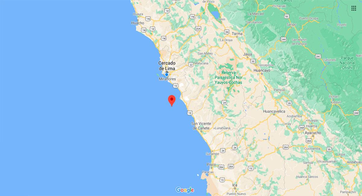 Temblor sacudió Lima este domingo por la noche. Foto: Google Maps