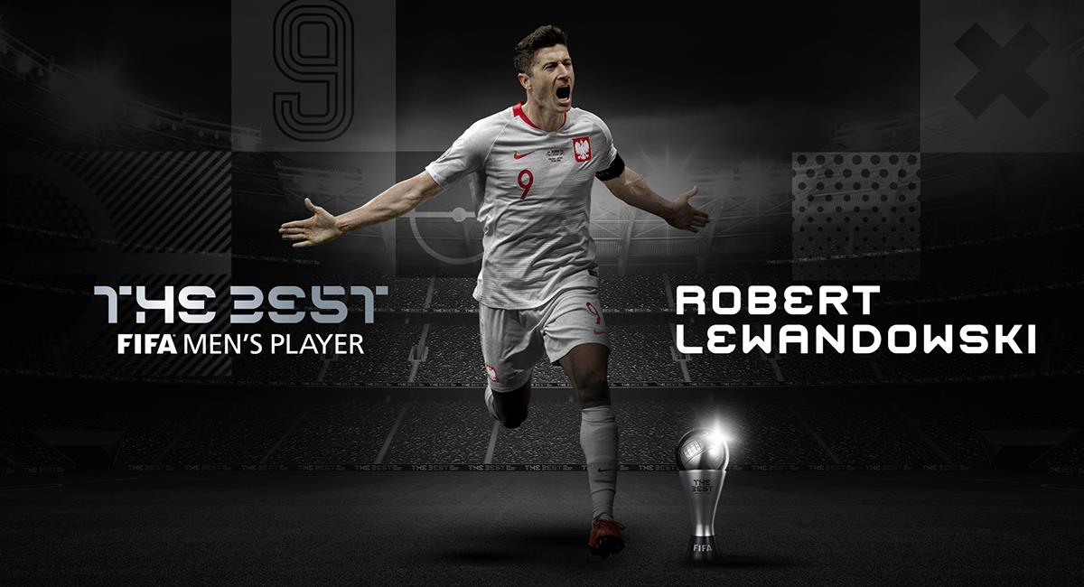 Robert Lewandowski se llevó el premio a mejor jugador del 2020. Foto: Twitter @fifacom_es