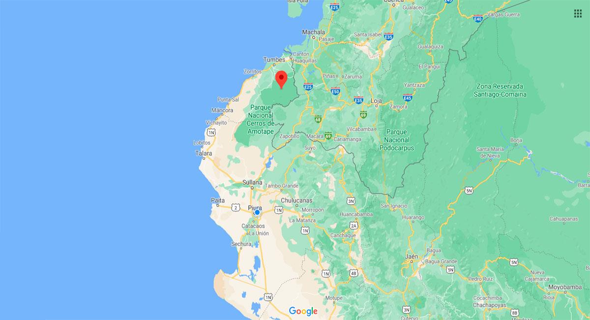 Temblor sacudió Tumbes este miércoles 23 de diciembre. Foto: Google Maps