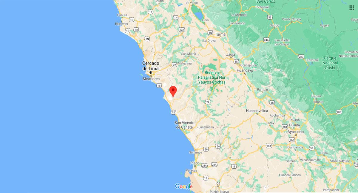 Temblor sacudió Lima este miércoles por la noche. Foto: Google Maps