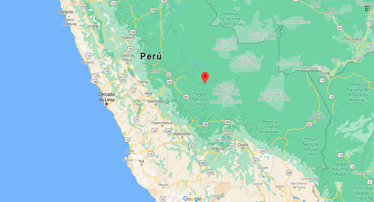 Temblor sacudió Ucayali este sábado 26 de diciembre. Foto: Google Maps